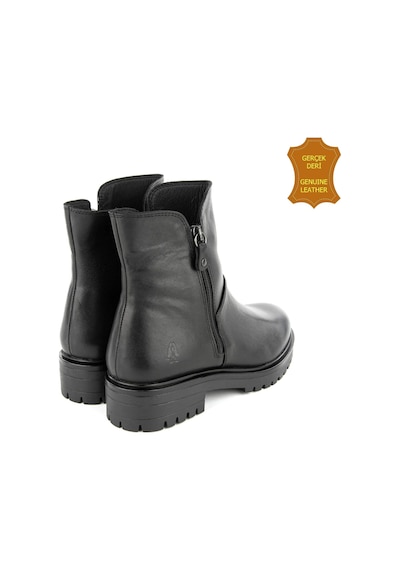Hush Puppies Eretria 725029 Gerçek Deri, Anatomik, Kadın Bot Siyah Siyah
