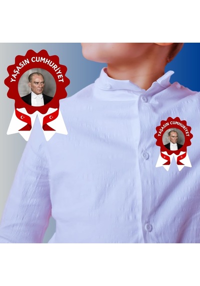 29 Ekim Cumhuriyet Bayramı Yaka Kartı 02 40lı Paket 7