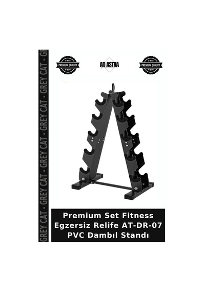 Premium Set Fitness Egzersiz Relife At-dr-07 Pvc Dambıl Standı