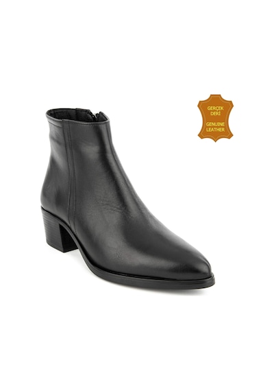 Hush Puppies Befasi 725011 Gerçek Deri, Anatomik, Kadın Bot Cilt Siyah Siyah Cilt