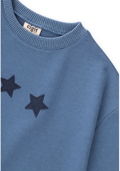 Cigit Mevsimlik Sweatshirt 1-7 Yaş İndigo Mavi