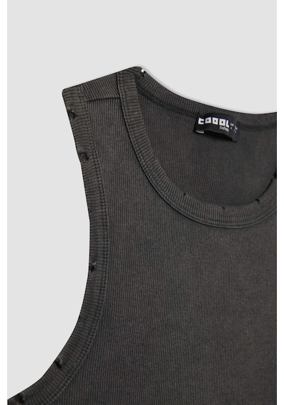 Defacto Coool Fitted Fitilli Kaşkorse Yıkamalı Soluk Efektli Atlet C2128AX24SPAR191