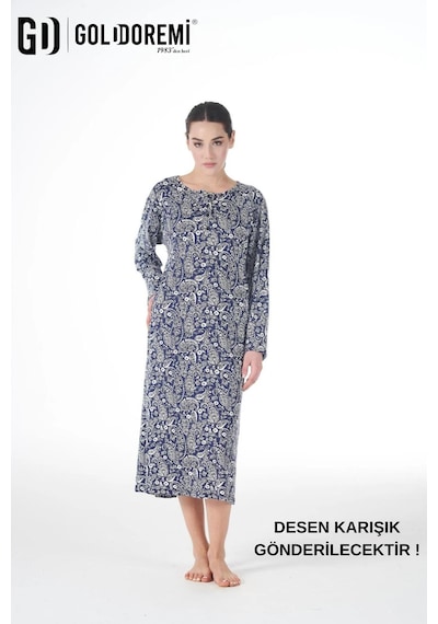 Gd Goldoremi 25246 Kadın Uzun Kollu Düğmeli Likra Viskon Günlük Elbise Karışık Desen Gönderilecektir Desenli Gd Goldoremi 25246 Kadın Uzun Kollu Düğmeli Likra Viskon Günlük Elbise Karışık Desen Gönderilecektir Desenli