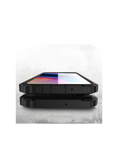 Noktaks - Samsung Galaxy Uyumlu A40 - Kılıf Çift Katman Zırh Tank Crash Military Kapak - Rose Gold