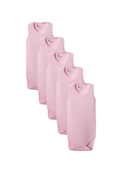 Gaye Bebe Pembe Askılı Body Zıbın 2-7 Yaş Çocuklar İçin 5 Adet Alttan Çıtçıtlı Özel Gereksinimli Çok Renkli