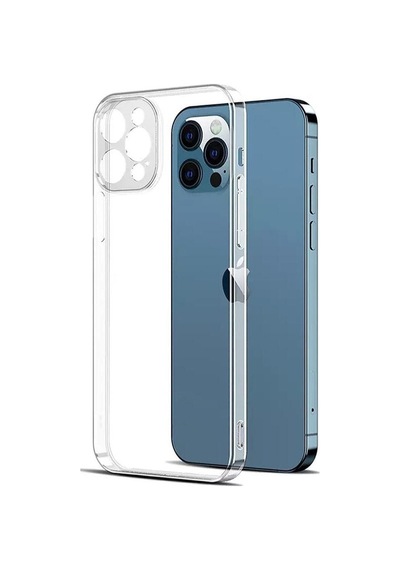 Apple Uyumlu iPhone 12 Pro Kamera Korumalı 3D Şeffaf Silikon Kılıf 470139016
