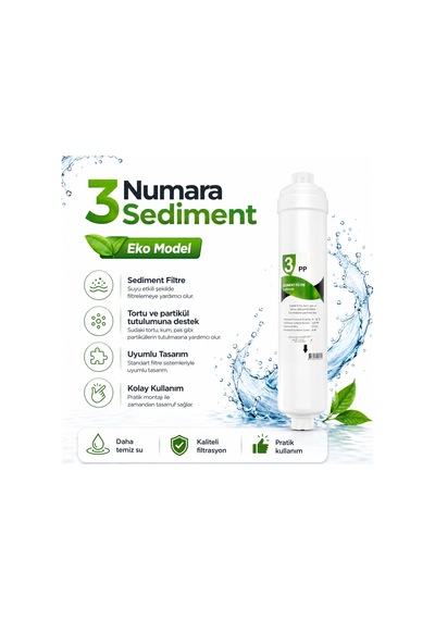 3 Numara Sediment Eko Model Su Arıtma Filtresi 408694803
