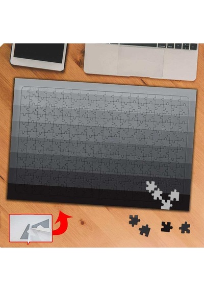Degrade Gradyan Color Siyah Gri 240 Parça Puzzle Yapboz Tablo-gd20