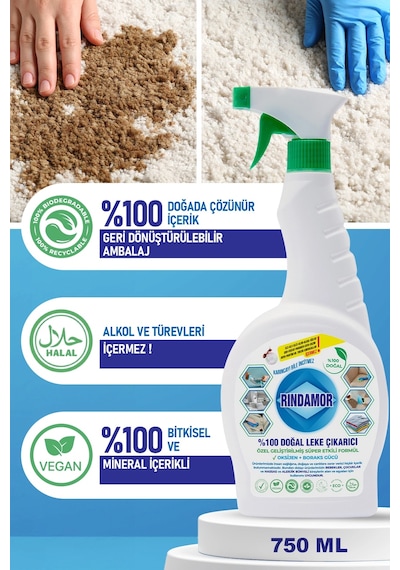 Rindamor %100 Doğal Bitkisel Leke Çıkarıcı 750 ML