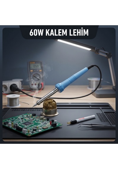 60w Kalem Lehim Makinesi - Elektrikli - Mavi Renk
