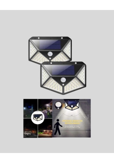 Güneş Enerjili Aydınlatma 100 Led Sensörlü Solar Dış Mekan Lamba 39221433