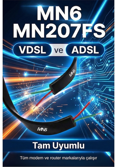 Mn207fs Kutu Modem Dsl/adsl/vdsl Kablosu-10 Metre/2 Telli-flat-rj11 Kablo/telefon Hat Kablosu