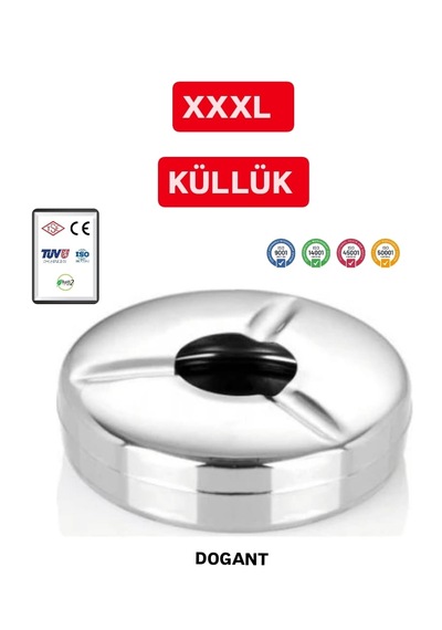 Krom Metal Kahvehane Ve Kıraathane Küllük Kültablası