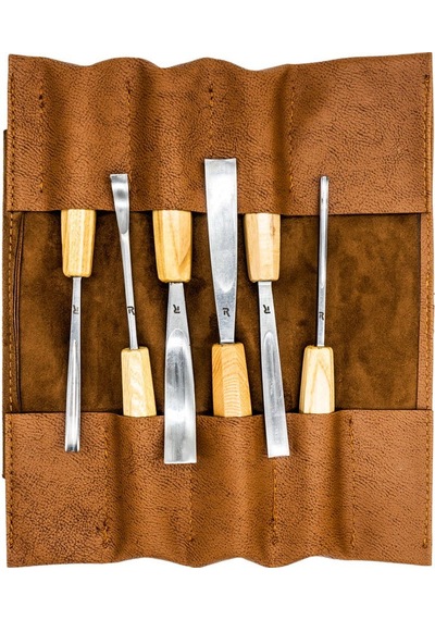 Rox Wood 0126 Deri Çantalı Premium Iskarpela Seti 6 Parça
