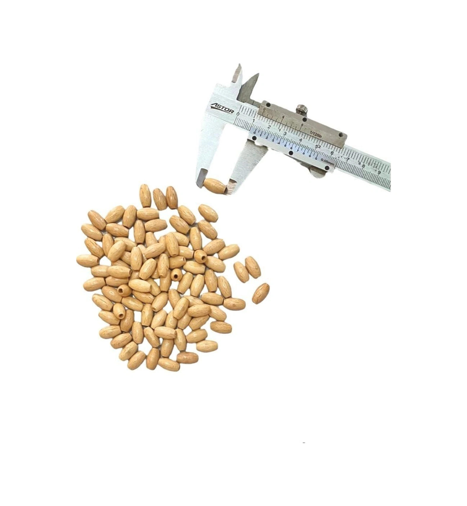Oval Arpa Cilalı Ahşap Boncuk 100 Gr