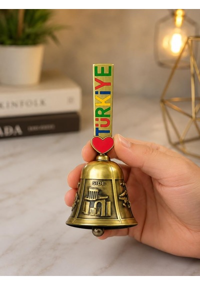 Metal Servis Çağrı Çanı Dekoratif Masa Zili Otel Kafe Resepsiyon Çanı 10.5 Cm