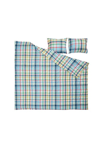 Ikea Höstgentıana Çift Kişilik Nevresim Takımı 220 X 240 Cm Sarı - Mavi - Beyaz - Yeşil Çok Renkli