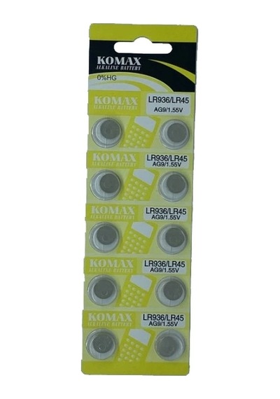 Mep Komax Ag9 Lr936/lr45/394 Alkalin 10'lu Düğme Pil Najmaddin