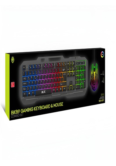 Mekanik Rgb Oyuncu Klavye Mouse Seti 105 Tuş Led Işıklı Kablolu Gaming Klavye Siyah Diğer