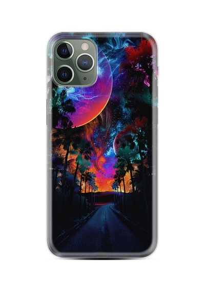 Iphone 14 Pro Max Uyumlu Kılıf Resimli Desenli Silikon Platinium Series Mysterious World 1806