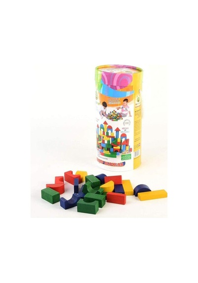 Kr016 Woodoy 100 Parça Küçük Kovalı Bloklar 12