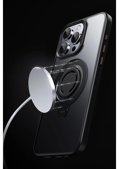 Muratech Joko Apple iPhone Uyumlu  16 Pro Avatar 360 Dönen Magsafe Kapak - Lacivert