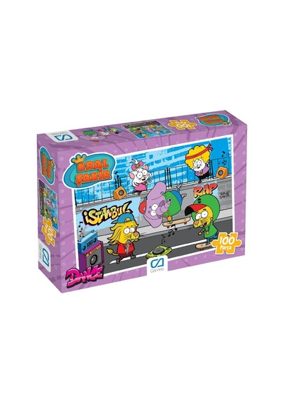 - Sokakta Hip Hop Temalı 100 Parça 34x24cm Çocuk Puzzle Yapboz Serisi