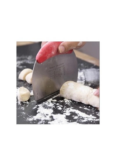 Paslanmaz Çelik Hamur Kesme Ve Şekillendirme Spatulası Gümüş