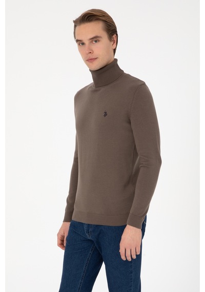 U.s. Polo Assn. Erkek Vizon Kazak /triko 50313640-vr052 Vızon