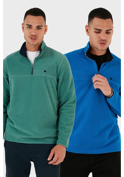 Buratti Slim Fit Anti-Pilling Tüylenme Yapmayan Bato Yaka Şardonlu 2'Li Paket Erkek Polar 5906001S2 Benetton-Saks Buratti Slim Fit Anti-Pilling Tüylenme Yapmayan Bato Yaka Şardonlu 2'Li Paket Erkek Polar 5906001S2 Benetton-Saks