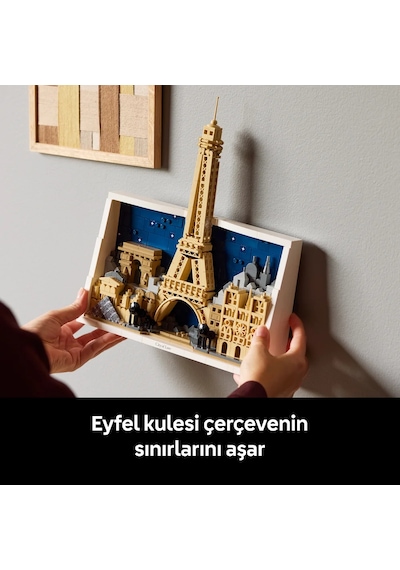LEGO® Architecture Paris – Aşıklar Şehri 21064 – Yetişkinler için 4 Mimari Simge İçeren Dekoratif Model Yapım Seti (958 Parça)