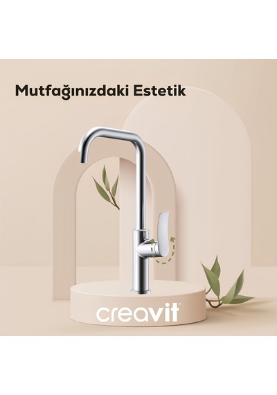 Creavit Lua Lavabo Banyo Eviye Bataryası 3'lü Set LU1500-LU2500-LU8500 Krom