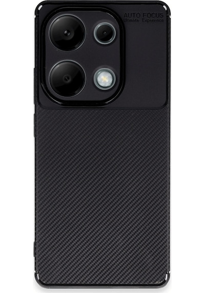 Xiaomi Redmi Note 13 Pro 4g Kılıf Focus Carbon Silikon Kapak Siyah