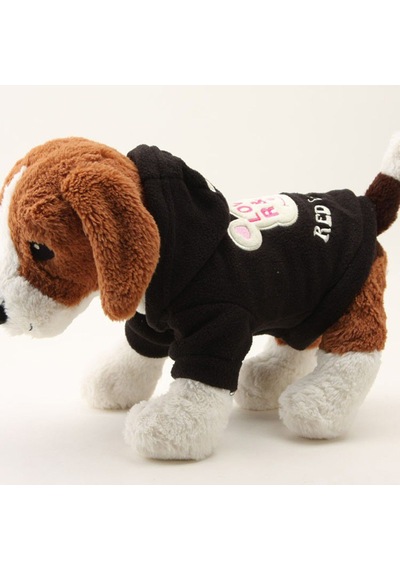 Köpek Ve Kedi İçin Polarlı Kışlık Sweat Love Red & Blue
