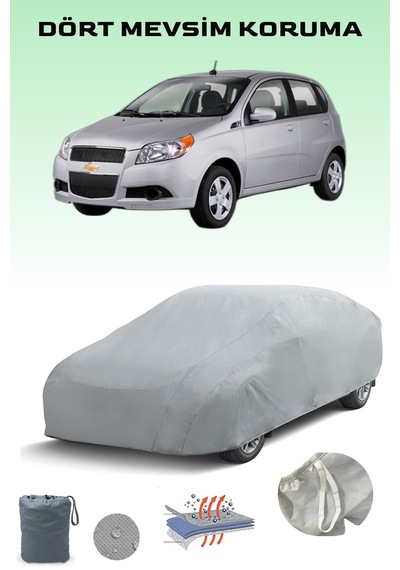Chevrolet Aveo Hatchback Uyumlu Araba Brandası, Oto Branda, Araba Çadırı, Su-güneş Geçirmez Gri