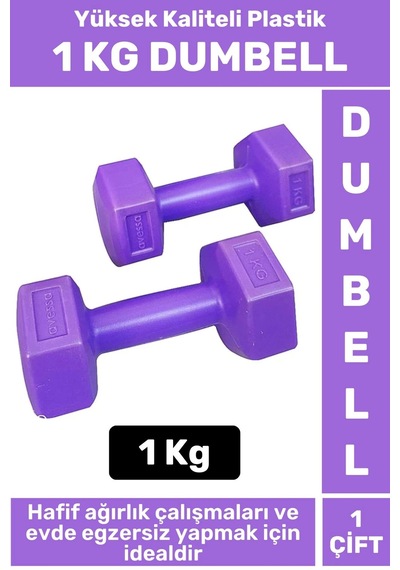 Premium Yüksek Kaliteli Plastik Egzersiz Pilates Isınma Ev Hafif Ağırlık Antrenman 2 X 1 Kg Dambıl