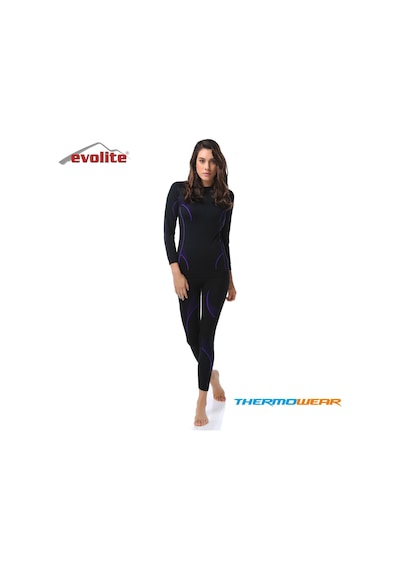 Evolite Thermowear Bayan Mor Termal Üst İçlik Siyah