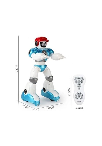 Kumandalı Dans Eden Sesli Işıklı Müzikli 360 Derece Dönebilen Programlanabilir Akıllı Oyuncak Robot