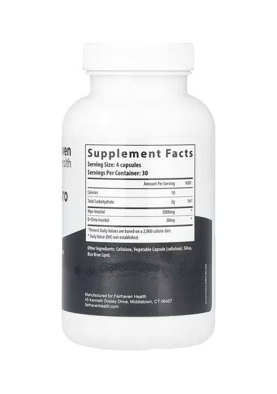Fairhaven Health, Myo + D-chiro Inositol, 120 Caps