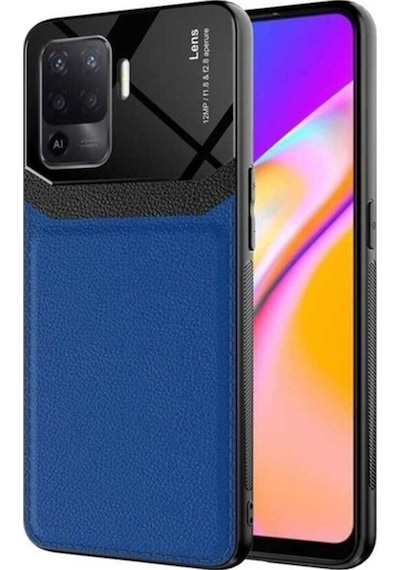 Oppo Reno 5 Lite Kılıf Zore Emiks Kapak Lacivert