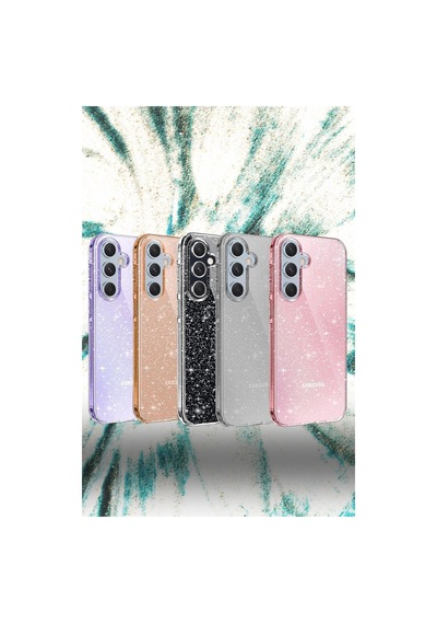 Samsung Galaxy A15 4g Kılıf Glow Kapak - Siyah Çok Renkli