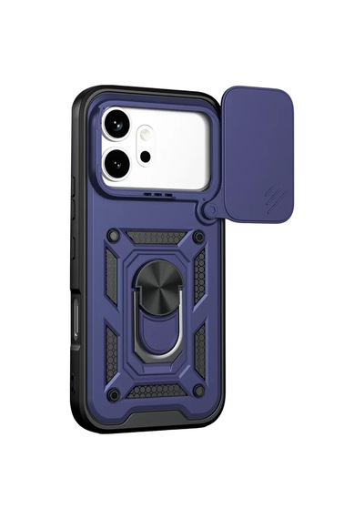 Huawei Honor 600 Pars Lens Yüzüklü Silikon - Lacivert Standart