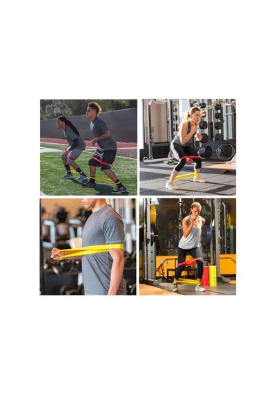 5li Egzersiz Direnç Bant Seti Pilates Crossfit Ekipmanları Bx40 2006