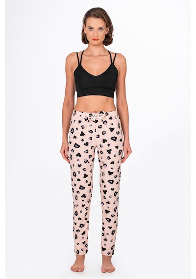 Kompedan Kadın Süet Leopar Desenli Pijama Tek Alt Desen 15