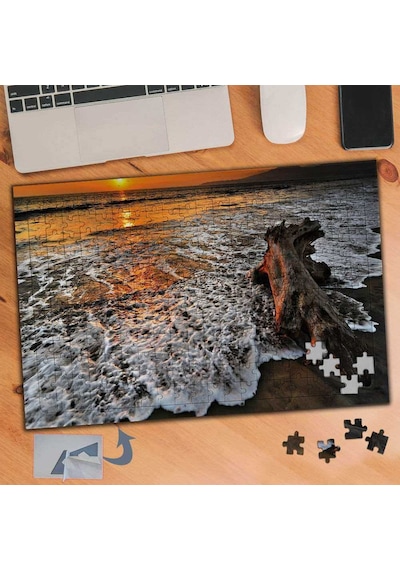Kıyıya Vuran Deniz Dalgaları 240 Parça Puzzle Yapboz Tablo-423