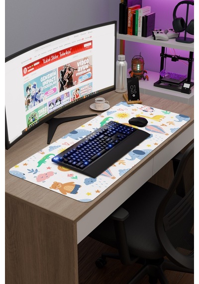 Çocuk Kaymaz Dikişli Kauçuk Oyuncu Mousepad V2 - 90x40 Xxl Gaming Mouse Pad Fare Altlığı