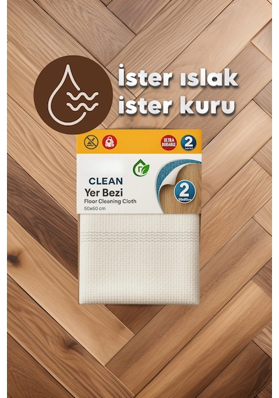 Grimorlife 4 Adet Büyük Boy Mucize Yer Silme Bezi Temizlik Bezi Sıkması Rahat Yer Bezi 50x60- Bulaşık Matı
