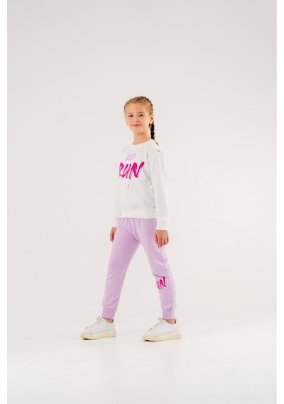 Coppa Kids Run Baskılı 2 Ip Mevsimlik Kız-erkek Takım - Coppa -ekru-lila - 6 Yaş Çok Renkli
