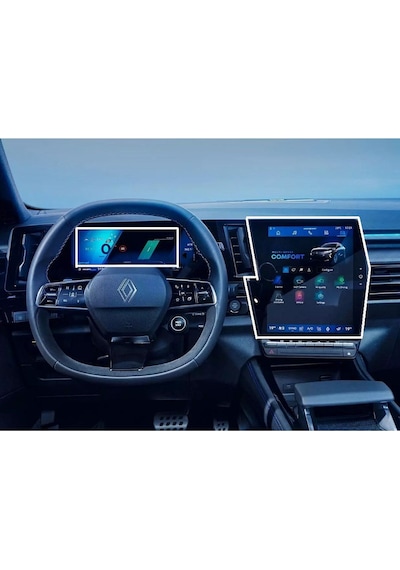 Renault Austral 2025 2026 12" Büyük Ekran Multimedya Ve Gösterge Ekran Koruma