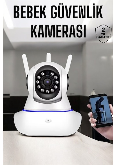 Wifi Kamera Ev Kamerası Gece Görüşlü Kablosuz Bebek Izleme Kamerası